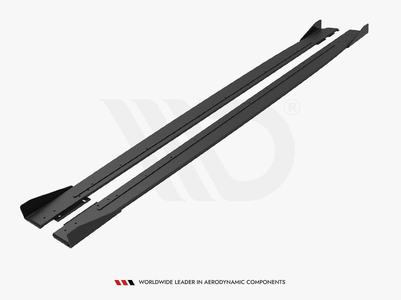 Maxton Design Street PRO Side Skirts Diffusers + Flaps Mercedes-AMG C43 Coupe C205 Facelift