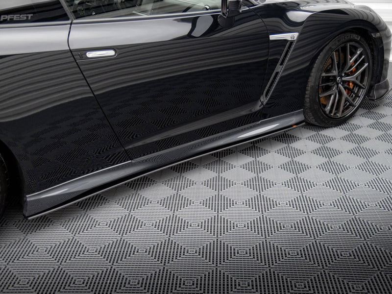 Maxton Design Street PRO Side Skirts Diffusers Nissan GTR R35 2nd Facelift