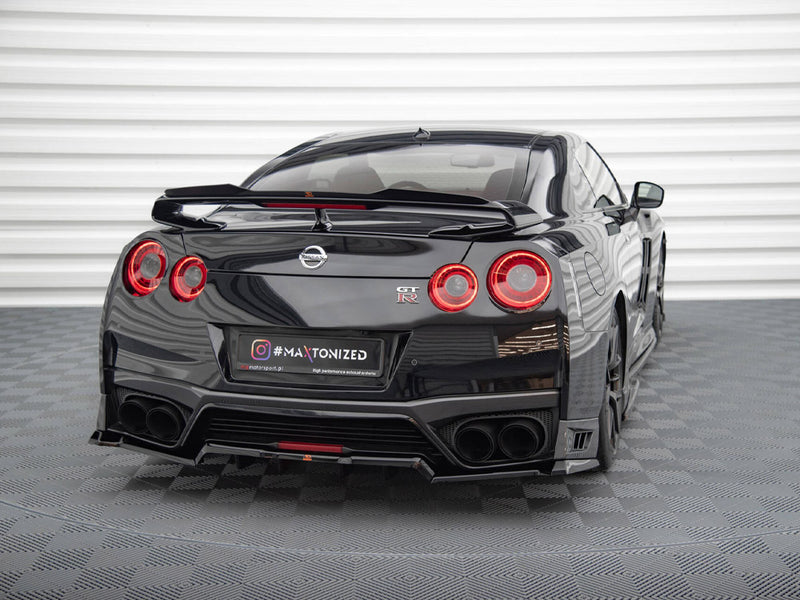 Maxton Design Central Rear Splitter (Vertical Bars) Nissan GTR R35 Facelift