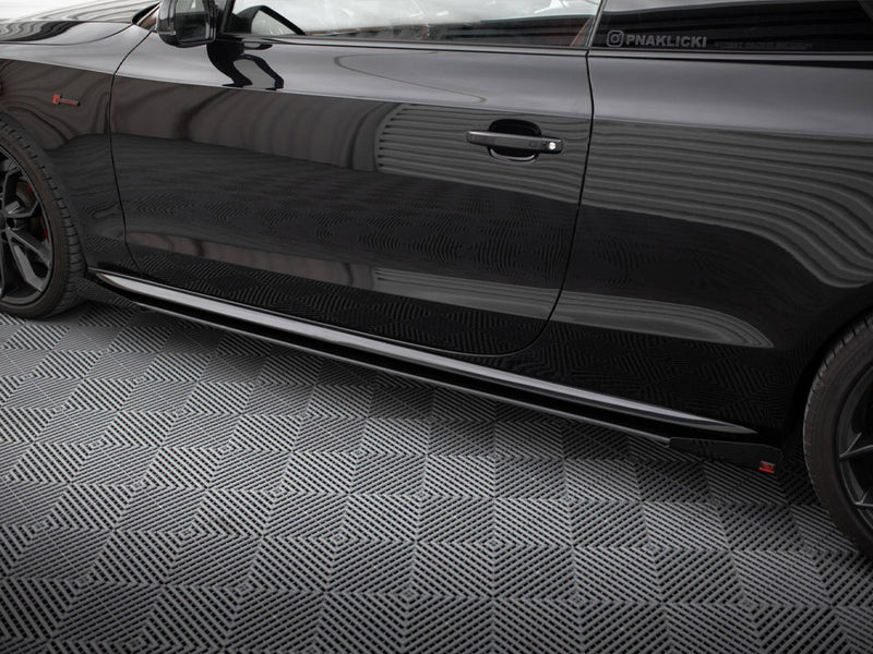Maxton Design Street PRO Side Skirts Diffusers + Flaps Audi A5 / A5 S-Line / S5 Coupe / Cabrio 8T / 8T Facelift
