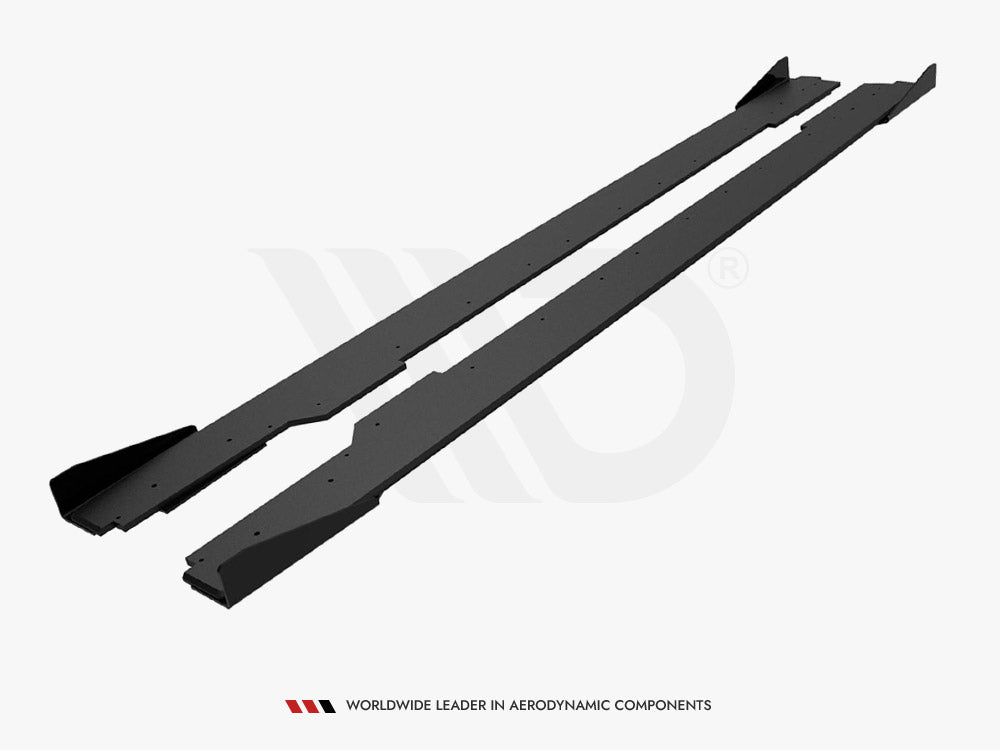 Maxton Design Street PRO Side Skirts Diffusers + Flaps Audi A5 / A5 S-Line / S5 Coupe / Cabrio 8T / 8T Facelift