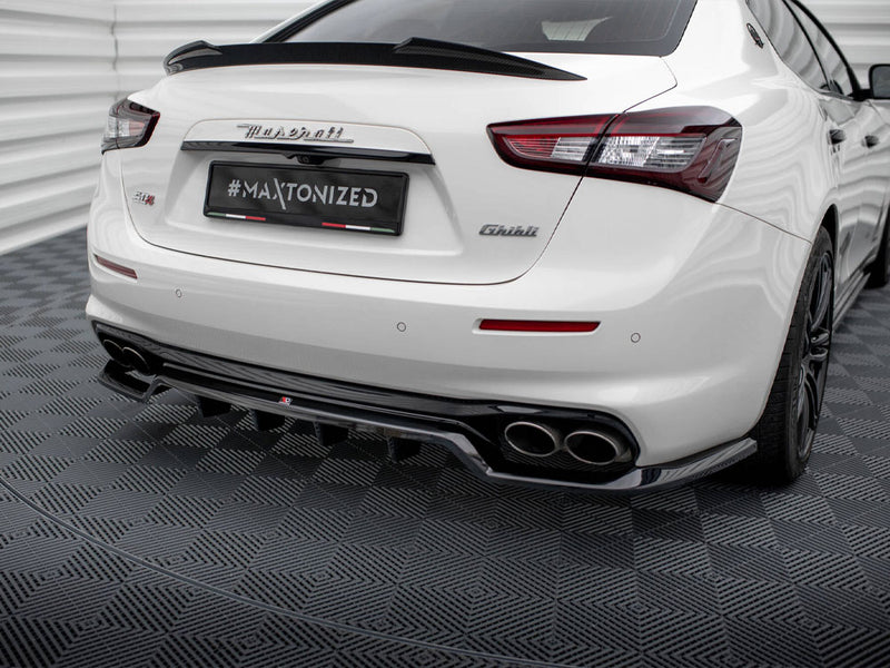 Maxton Design Rear Splitter (Vertical Bars) Maserati Ghibli Mk3 Facelift