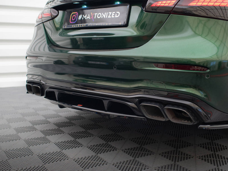 Maxton Design Central Rear Splitter (Vertical Bars) Mercedes-AMG E63 W213 Facelift