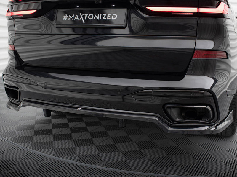 Maxton Design Rear Splitter (Vertical Bars) BMW X7 M-Pack G07 Facelift