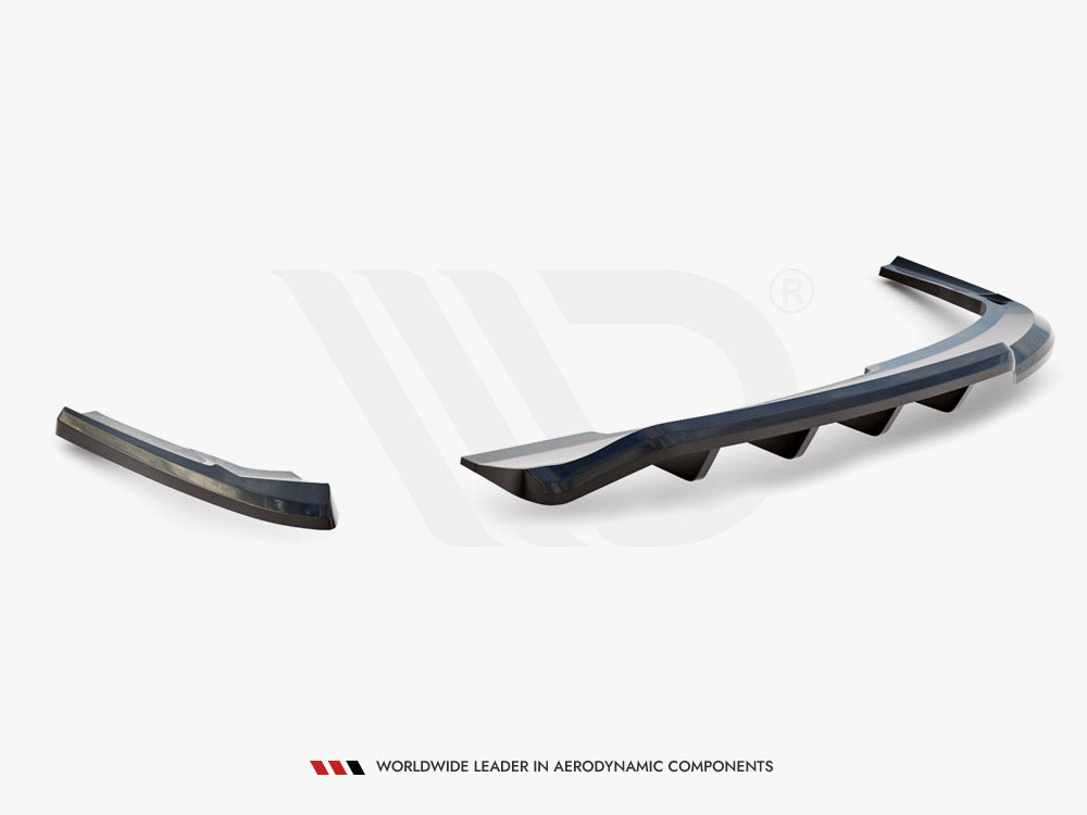 Maxton Design Central Rear Splitter (Vertical Bars) Audi A4 Competition B8 Facelift