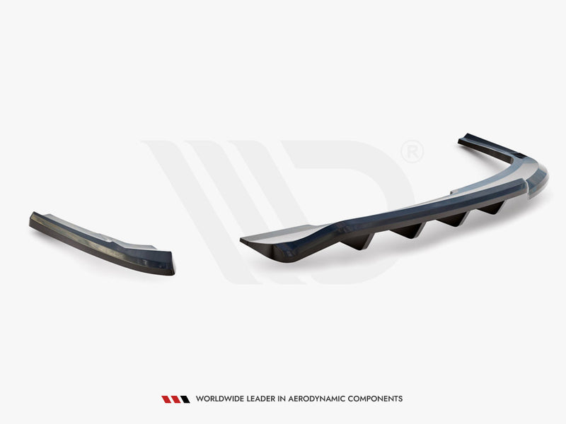 Maxton Design Central Rear Splitter (Vertical Bars) Audi A4 Competition B8 Facelift