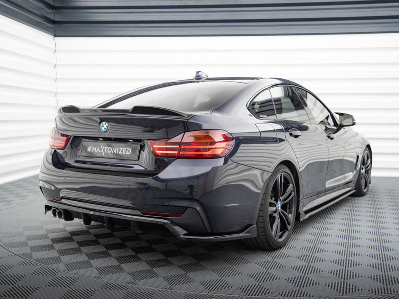 Maxton Design Central Rear Splitter (Vertical Bars) BMW 4 Coupe / Gran Coupe / Cabrio M-Pack F32 / F36 / F33