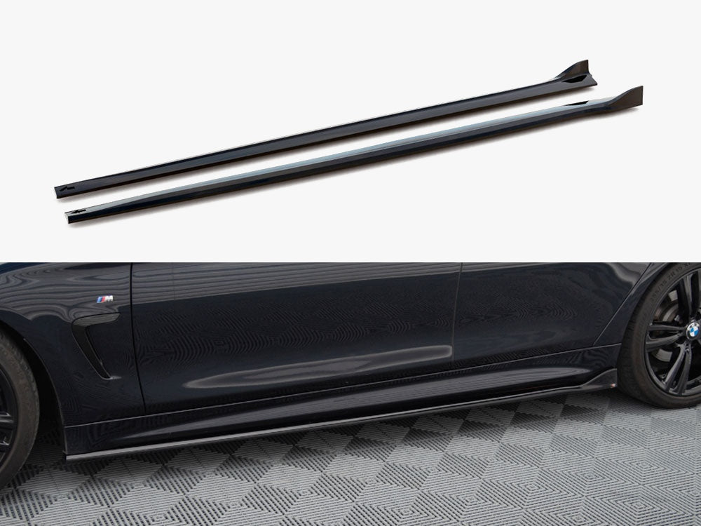 Maxton Design Side Skirts Diffusers V.3 BMW 4 Coupe / Gran Coupe / Cabrio M-Pack F32 / F36 / F33