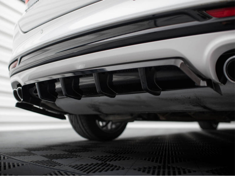 Maxton Design Central Rear Splitter (Vertical Bars) Ford Mondeo Sport Mk5 Facelift / Fusion Sport Mk2 Facelift