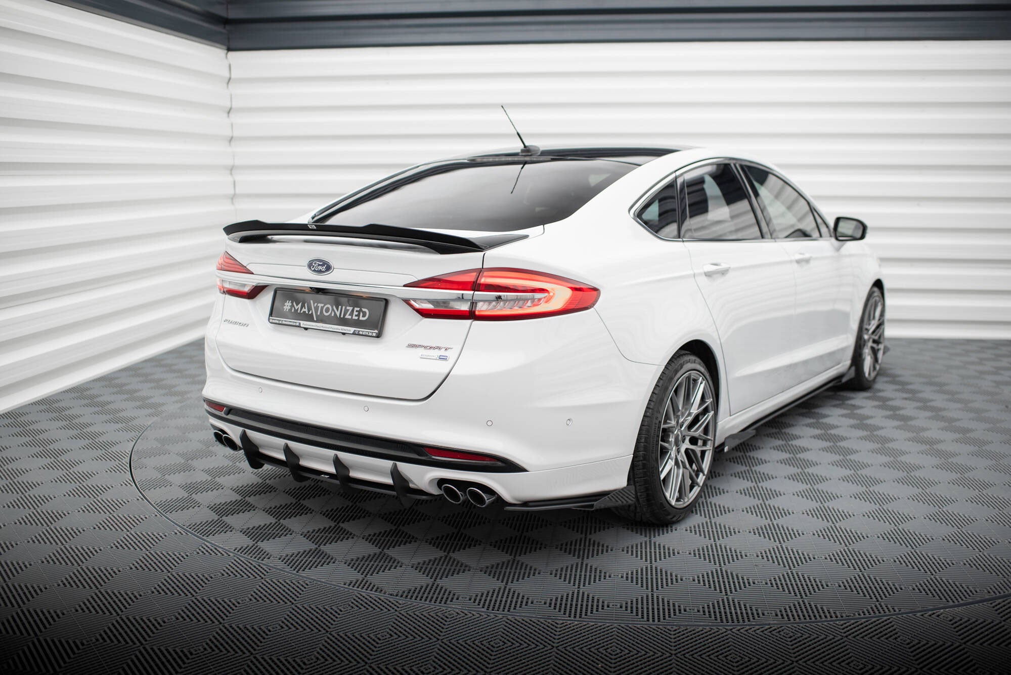 Maxton Design Street Pro Rear Side Splitters + Flaps Ford Mondeo Sport Mk5 Facelift / Fusion Sport Mk2 Facelift