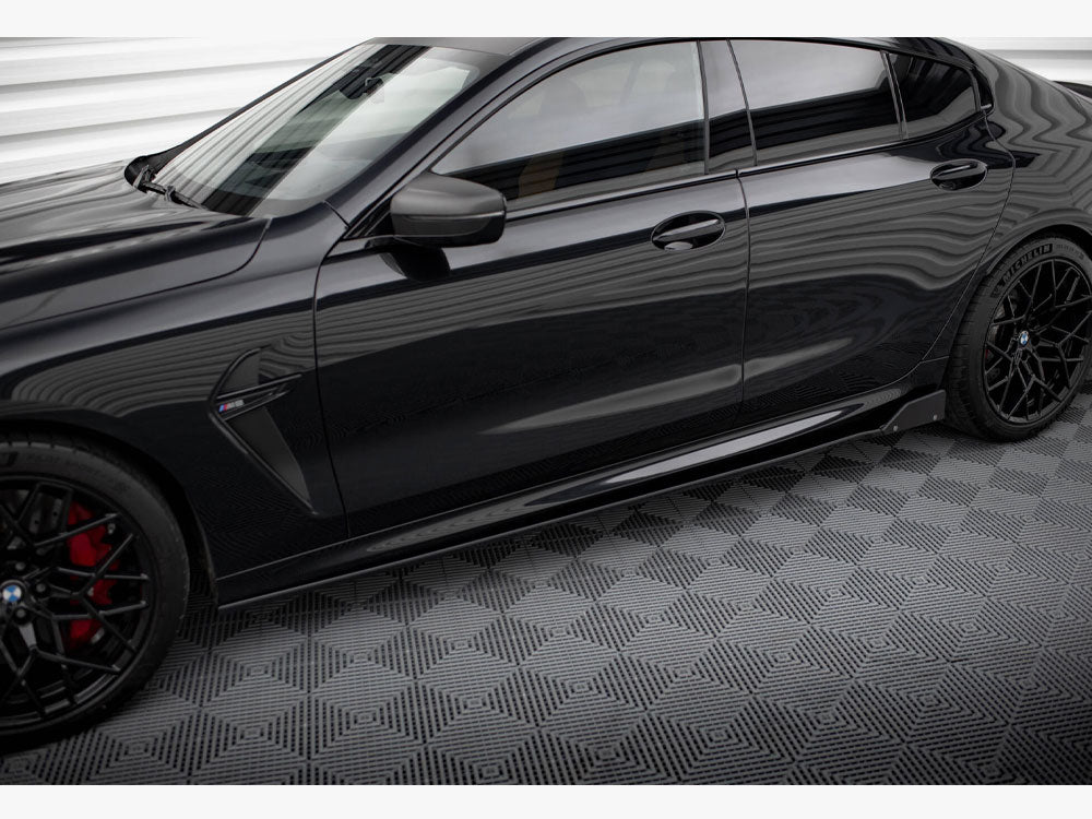 Maxton Design Side Skirts Diffusers V.1 + Flaps BMW M8 Gran Coupe F93 / 8 Gran Coupe M-Pack G16