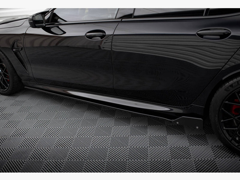 Maxton Design Side Skirts Diffusers V.1 + Flaps BMW M8 Gran Coupe F93 / 8 Gran Coupe M-Pack G16