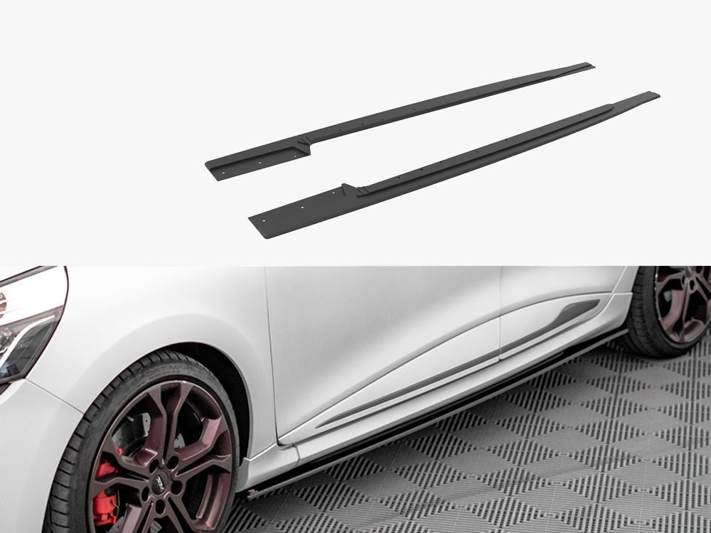 Maxton Design Street PRO Side Skirts Diffusers Renault Clio RS Mk4 - Black-Red