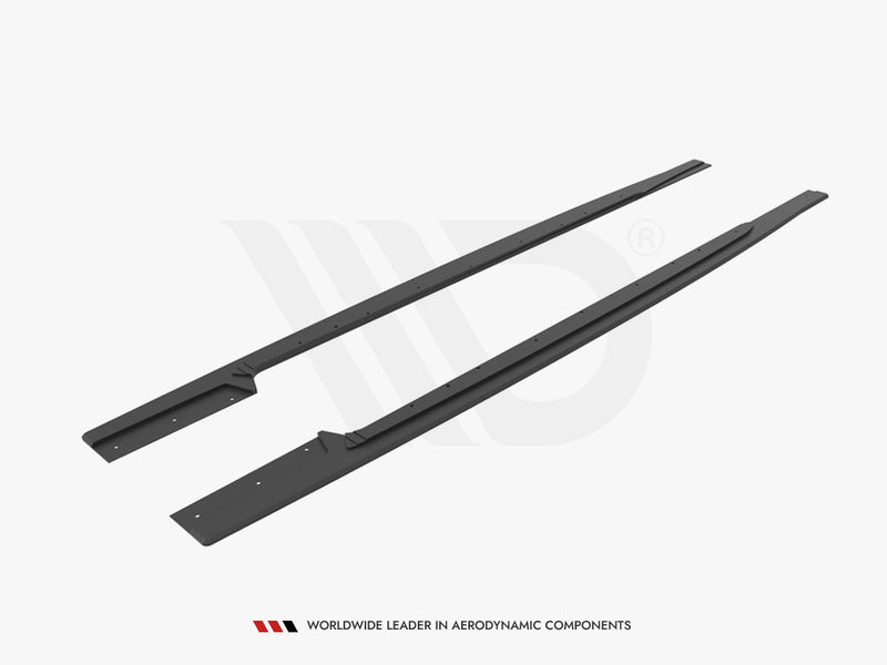 Maxton Design Street PRO Side Skirts Diffusers Renault Clio RS Mk4 - Black-Red