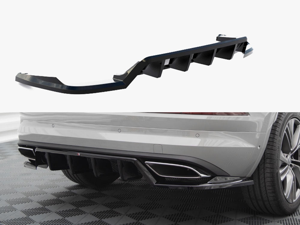 Maxton Design Rear Splitter (Vertical Bars) Skoda Kodiaq RS Mk1 Facelift