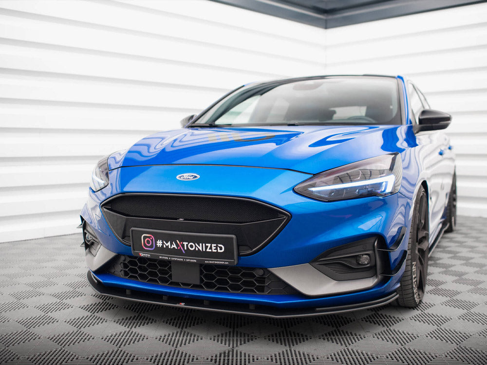 Maxton Design Street PRO Front Splitter Ford Focus ST / ST-Line Mk4 - Black-Red