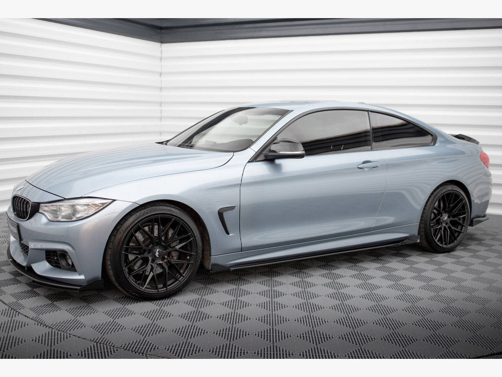 Maxton Design Street PRO Side Skirts Diffusers + Flaps BMW 4 Coupe / Gran Coupe / Cabrio M-Pack F32 / F36 / F33