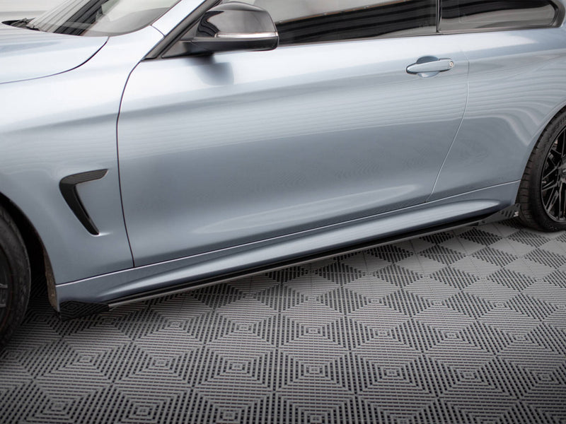 Maxton Design Street PRO Side Skirts Diffusers + Flaps BMW 4 Coupe / Gran Coupe / Cabrio M-Pack F32 / F36 / F33