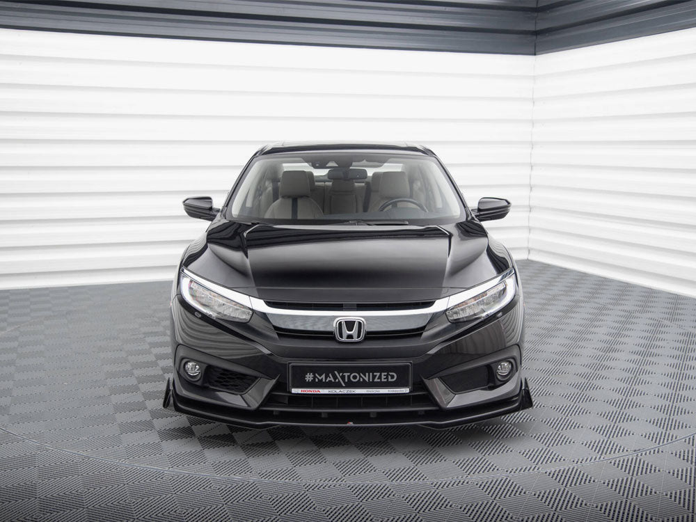 Maxton Design Street PRO Front Splitter + Flaps Honda Civic Mk10