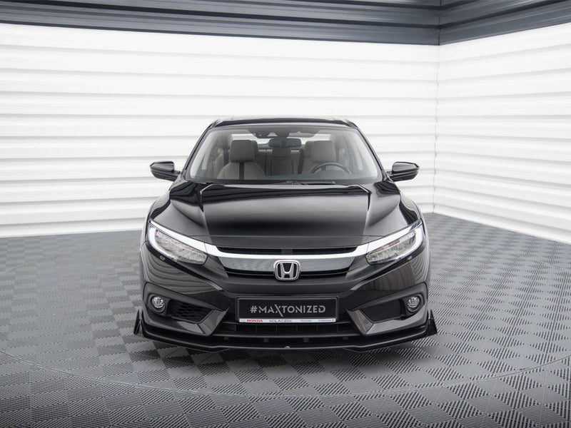 Maxton Design Street PRO Front Splitter + Flaps Honda Civic Mk10