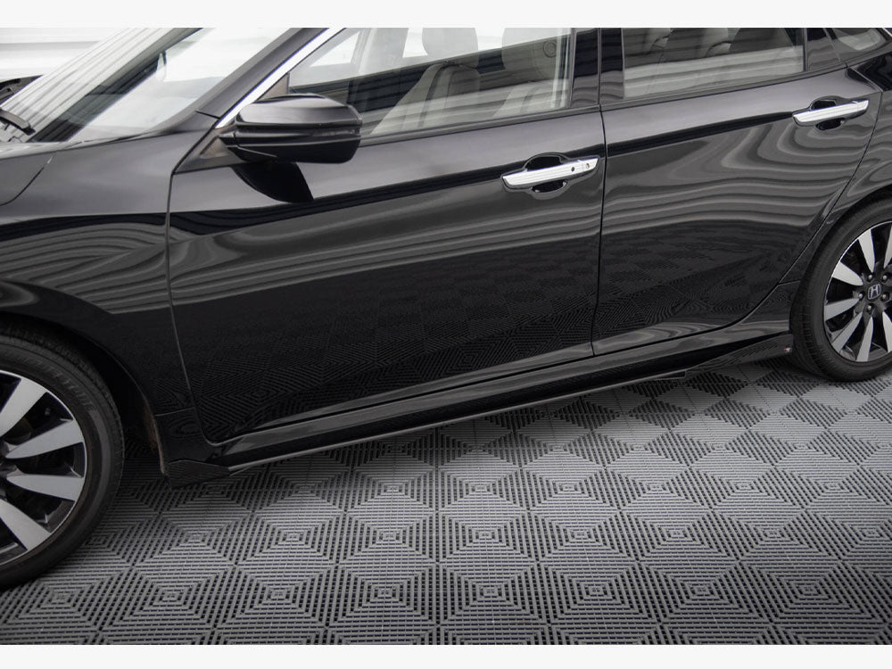 Maxton Design Street PRO Side Skirts Diffusers + Flaps Honda Civic Mk10