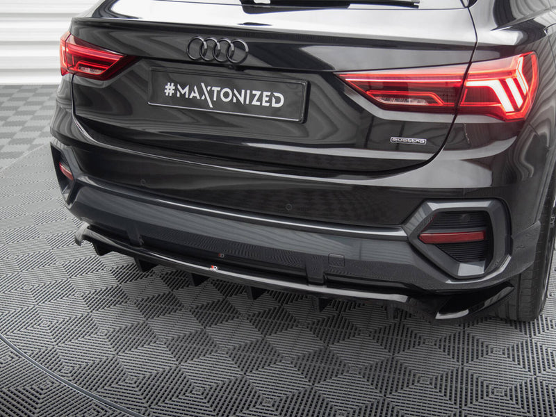 Maxton Design Central Rear Splitter (Vertical Bars) Audi Q3 Sportback F3