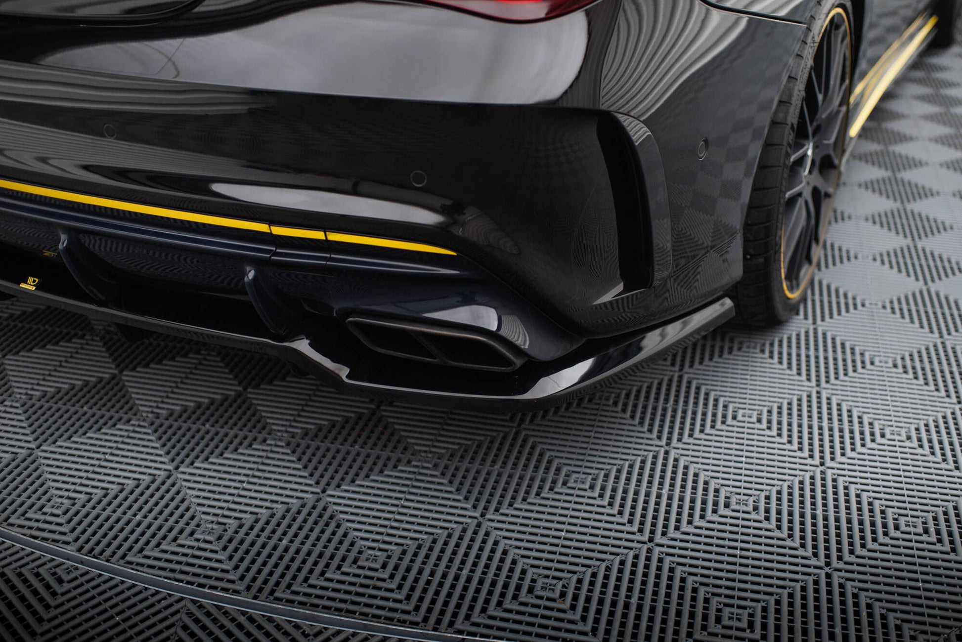 Maxton Design Rear Splitter (Vertical Bars) Mercedes-AMG CLA 45 C117 Facelift