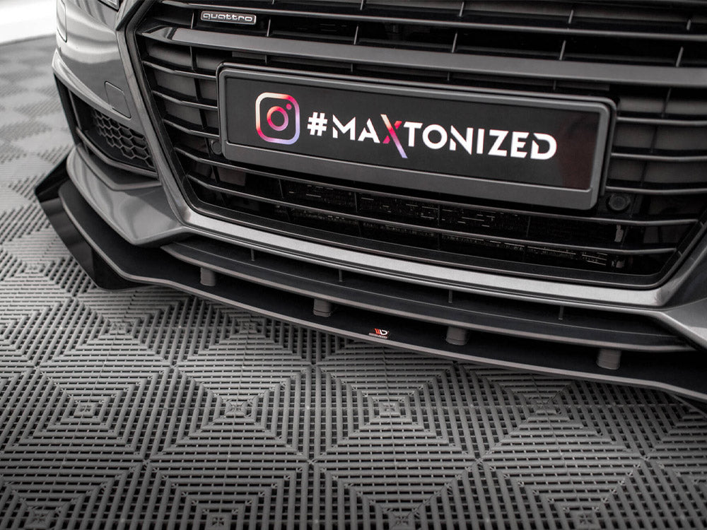 Maxton Design Street PRO Front Splitter + Flaps Audi TT S / S-Line 8S