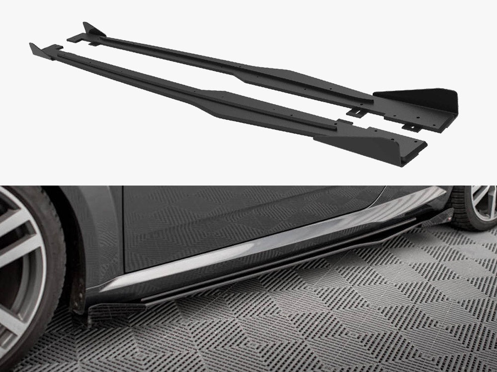 Maxton Design Street PRO Side Skirts Diffusers + Flaps Audi TT S / S-Line 8S