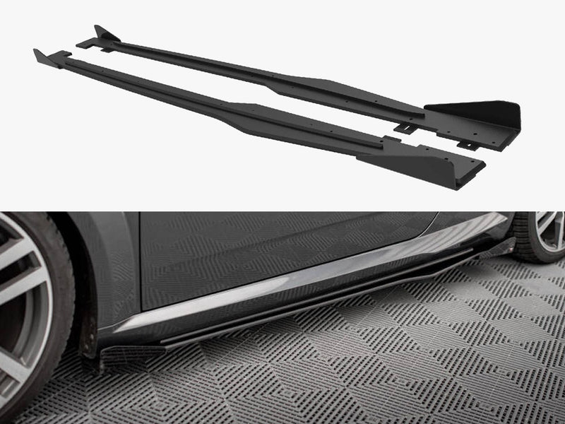 Maxton Design Street PRO Side Skirts Diffusers + Flaps Audi TT S / S-Line 8S