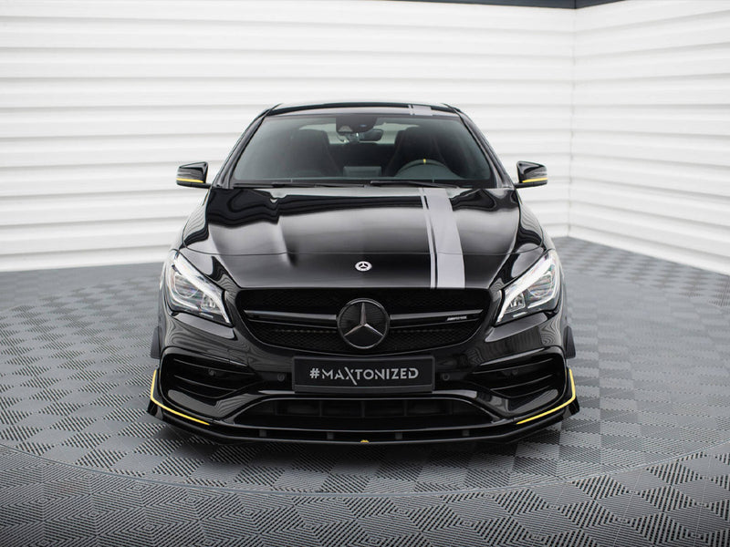 Maxton Design Street PRO Front Splitter + Flaps Mercedes-AMG CLA 45 Aero C117 Facelift