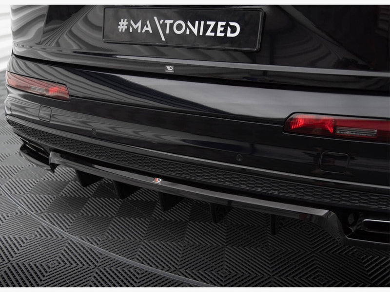 Maxton Design Central Rear Splitter (Vertical Bars) Audi SQ7 Mk2