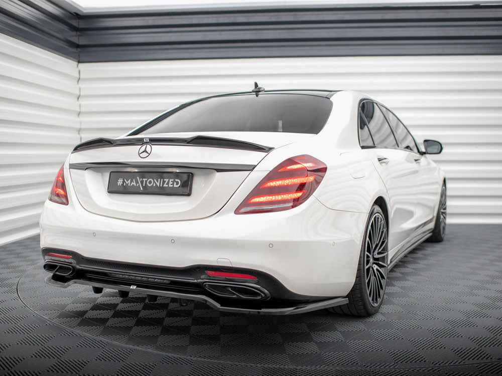 Maxton Design Rear Splitter (Vertical Bars) Mercedes-Benz S AMG-Line W222 Facelift