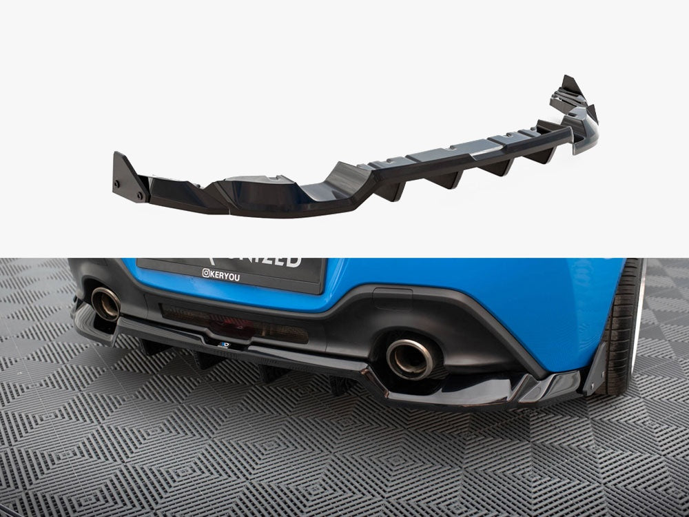 Maxton Design Central Rear Splitter (Vertical Bars) V.1 + Flaps Toyota GR86 Mk1