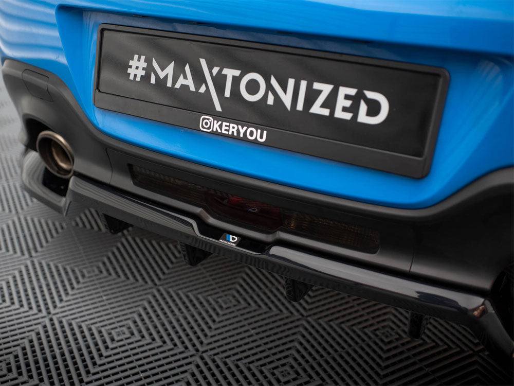 Maxton Design Central Rear Splitter (Vertical Bars) V.1 + Flaps Toyota GR86 Mk1