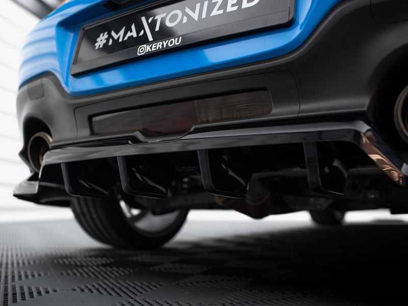 Maxton Design Central Rear Splitter (Vertical Bars) V.1 + Flaps Toyota GR86 Mk1