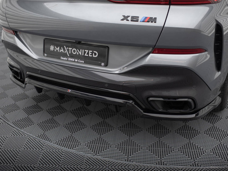 Maxton Design Central Rear Splitter (Vertical Bars) V.1 BMW X6 M-Pack G06 Facelift