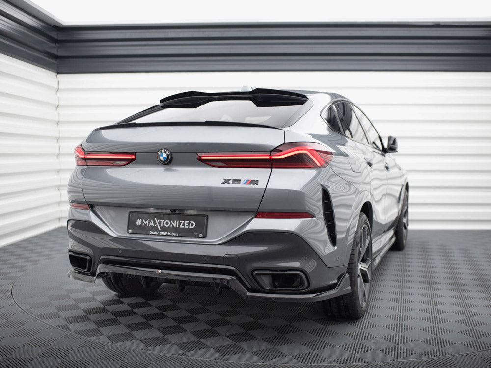 Maxton Design Central Rear Splitter (Vertical Bars) V.2 BMW X6 M-Pack G06 Facelift