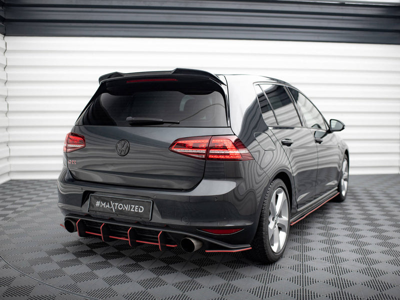 Maxton Design Spoiler CAP 3D Volkswagen Golf R / R-Line / GTI / GTD Mk7 / Mk7 Facelift