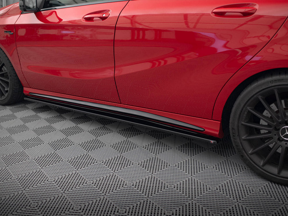 Maxton Design Side Skirts Diffusers Mercedes A W176 / CLA 117 AMG / CLA 117 AMG-Line Facelift