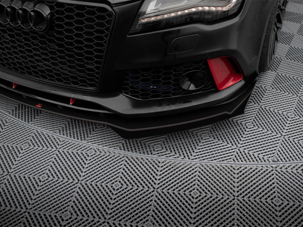 Maxton Design Street PRO Front Splitter + Flaps Audi A7 RS7 Look C7
