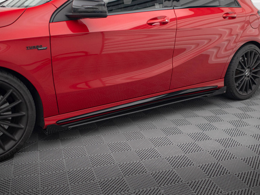 Maxton Design Street PRO Side Skirts Diffusers + Flaps Mercedes-Benz A 45 AMG W176 Facelift