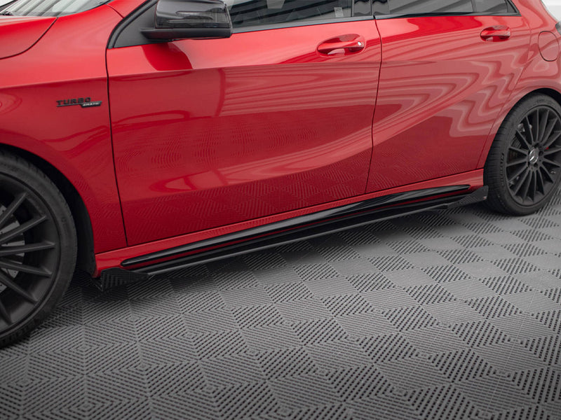 Maxton Design Street PRO Side Skirts Diffusers + Flaps Mercedes-Benz A 45 AMG W176 Facelift