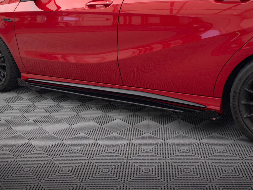 Maxton Design Street PRO Side Skirts Diffusers + Flaps Mercedes-Benz A 45 AMG W176 Facelift