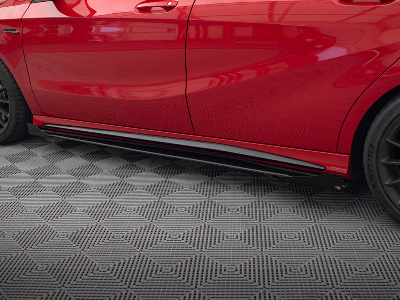 Maxton Design Street PRO Side Skirts Diffusers + Flaps Mercedes-Benz A 45 AMG W176 Facelift