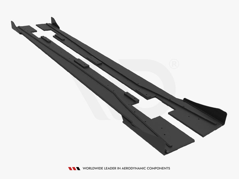 Maxton Design Street PRO Side Skirts Diffusers + Flaps Mercedes-Benz A 45 AMG W176 Facelift