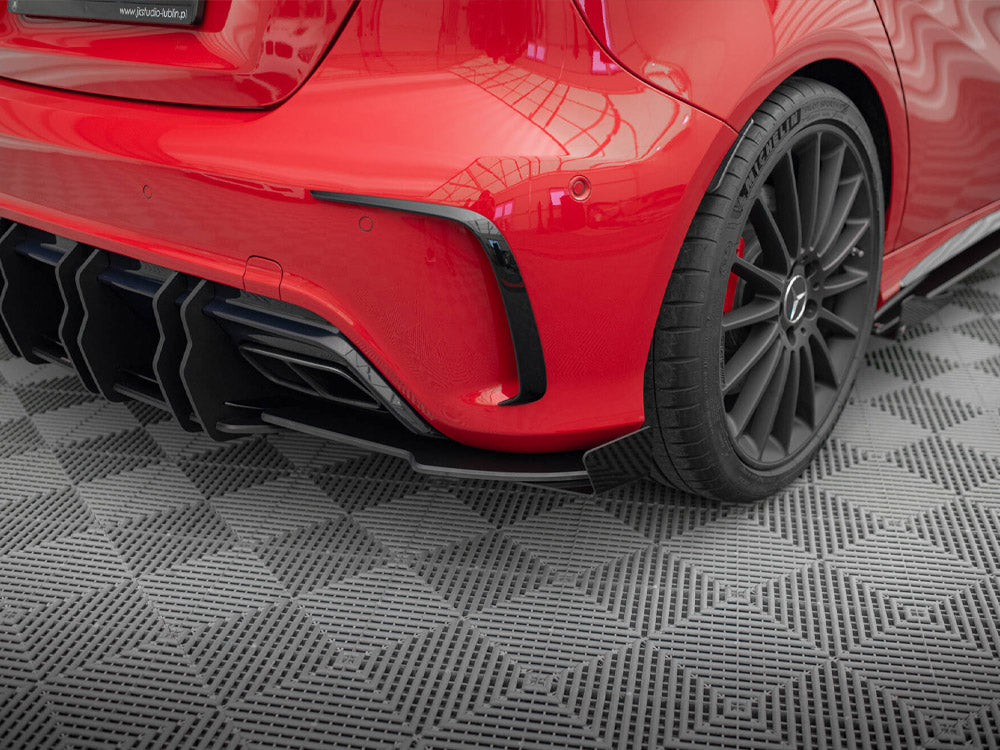 Maxton Design Street Pro Rear Side Splitters + Flaps Mercedes-Benz A 45 AMG W176 Facelift