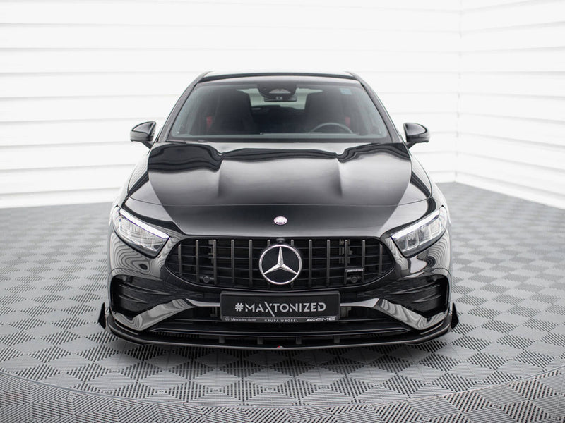Maxton Design Street PRO Front Splitter + Flaps Mercedes-AMG A35 W177 Facelift