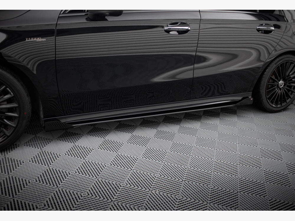 Maxton Design Street PRO Side Skirts Diffusers + Flaps Mercedes-AMG A35 W177 Facelift