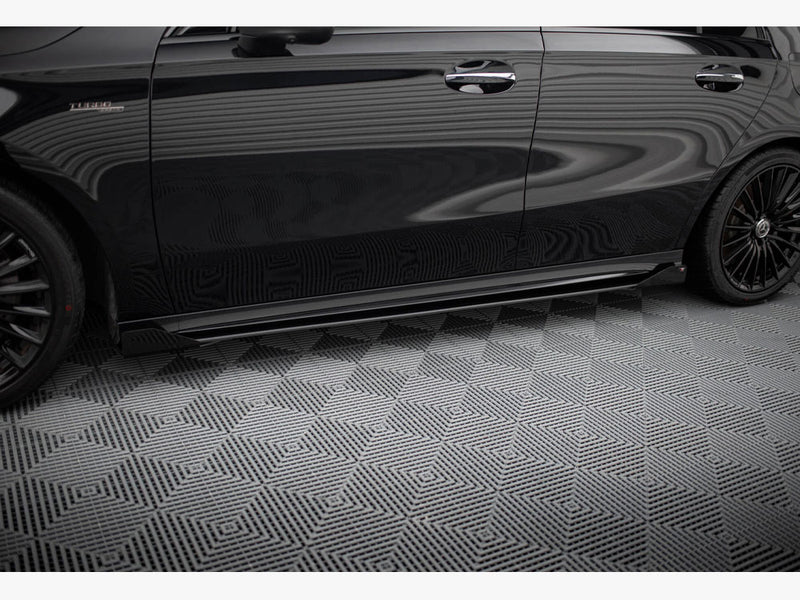 Maxton Design Street PRO Side Skirts Diffusers + Flaps Mercedes-AMG A35 W177 Facelift